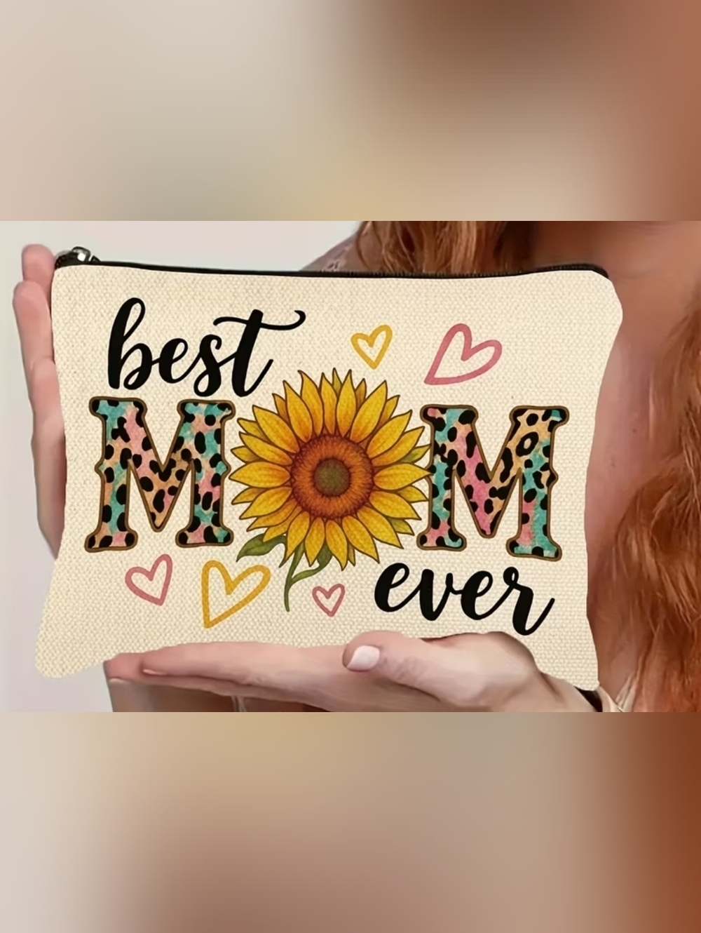 Sunflower 'Best Mom Ever' Zipper Cosmetic Pouch- $58
